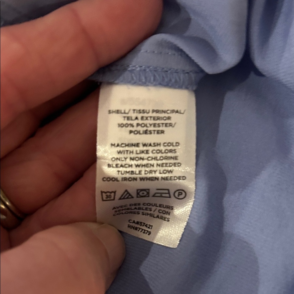 Ann Taylor Women's Blue Ruffle Blouse Size 8 - Picture 6 of 6